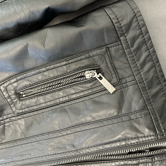 Jou Jou Women’s Black Faux Leather Jacket - Picture 7 of 11